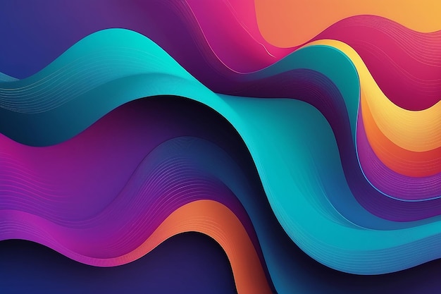 Abstract gradient wavy background