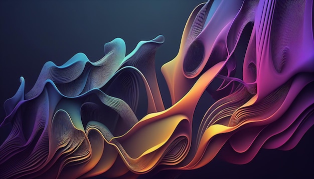 Premium AI Image | Abstract gradient wireframe background