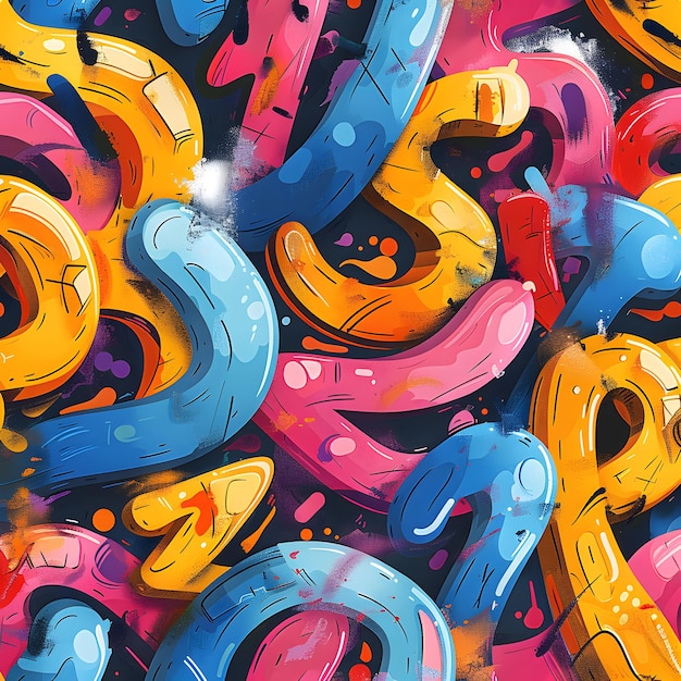 Abstract Graffiti Illustration Background