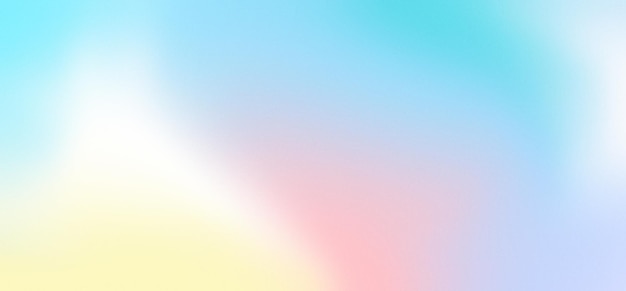 Abstract grainy multicolor background blue yellow pink blurred free form color gradients header