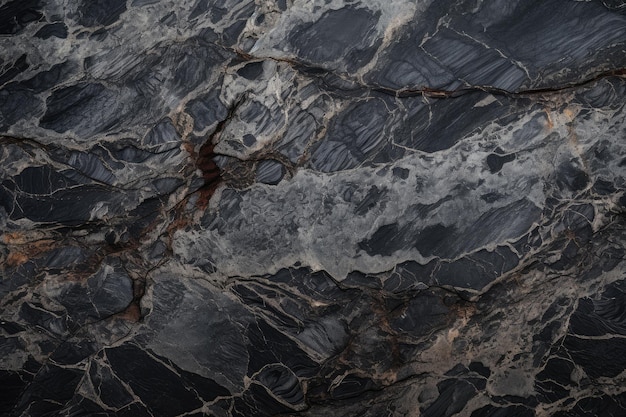 Abstract granite pattern on wet black stone realistic coal natural green energy Generative Ai