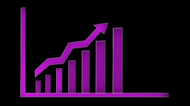 Abstract graph chart illustration background Growth arrow step up staircase success concept on creative business background with improvement stair ladder finance graph progress