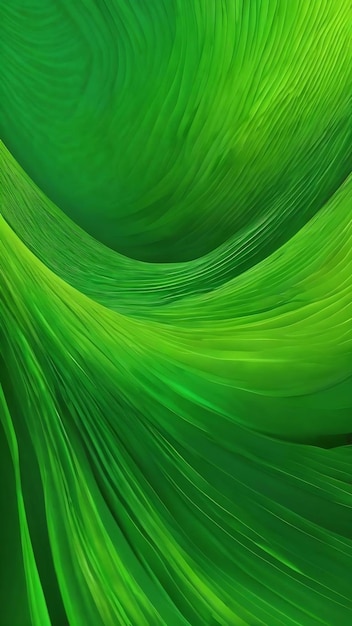 Abstract green background smooth curved lines