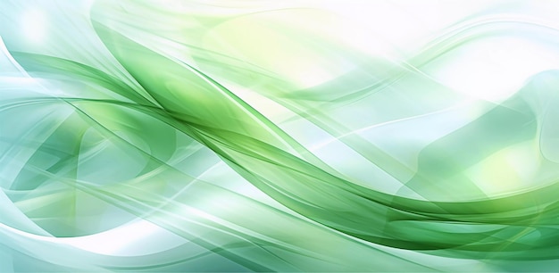 abstract green background wavy green movement generative ai