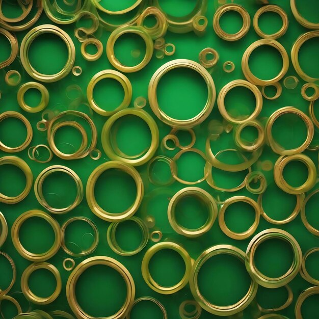 Abstract green background with circles