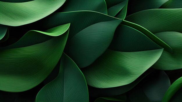 abstract green background with leaf pattern in minimal design