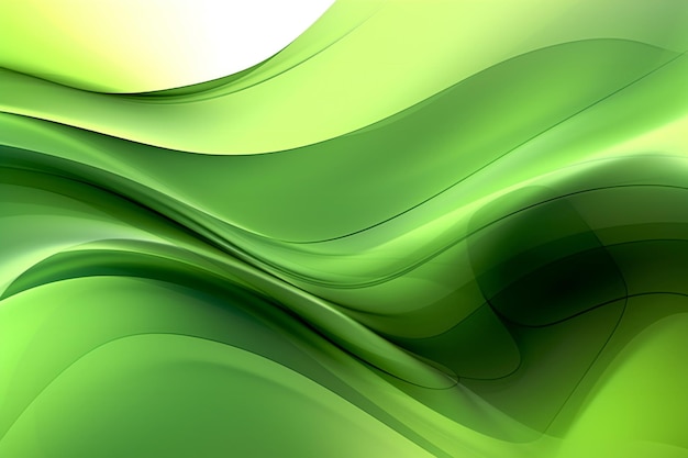 滑らかな線が描かれた抽象的な緑色の背景