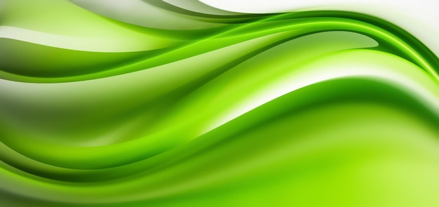 Abstract green background with smooth lines