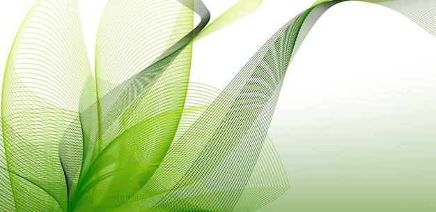 Abstract green background with smooth lines