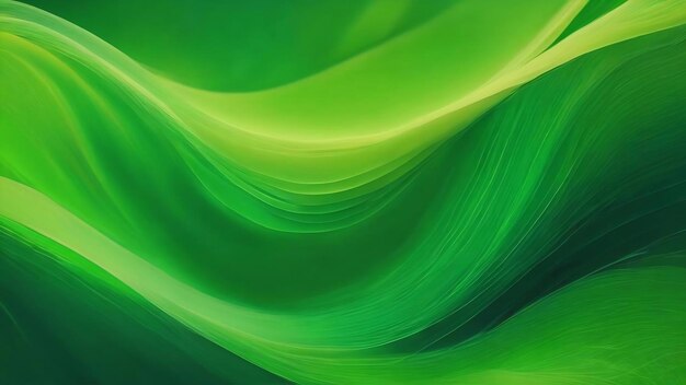 Abstract green background with soft lines generative ai