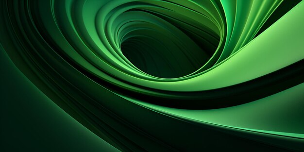 Abstract green background with a spiral design