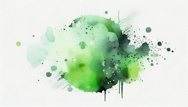 Abstract green background with splashes