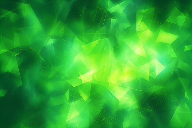 Abstract green background with triangles