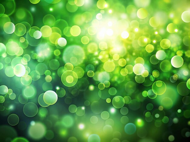 abstract green bokeh lights effect background