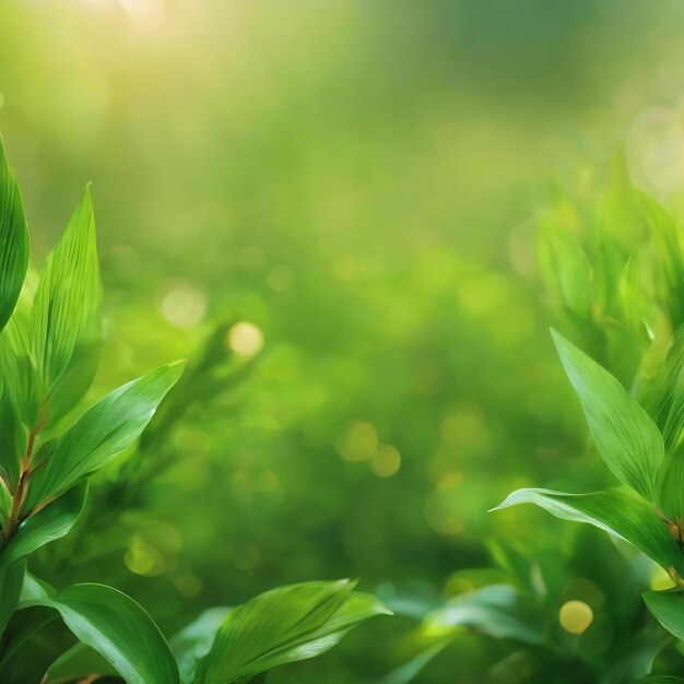 Abstract green bokeh nature background