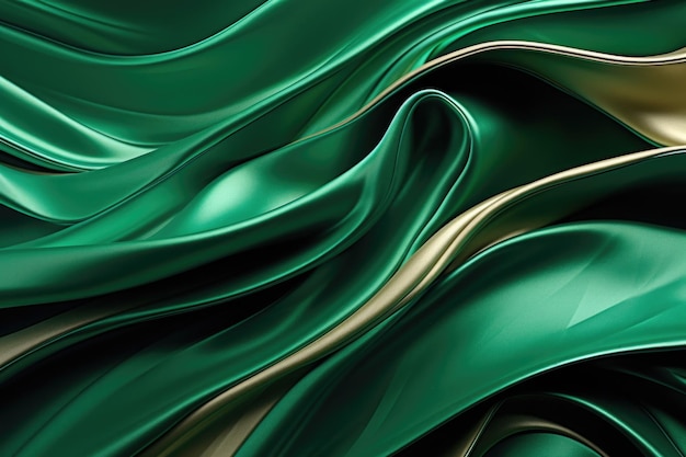 Photo abstract green gold background