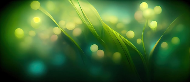 Abstract green grass with blurred background