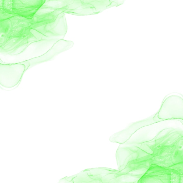Abstract Green Ink Border Frame Background