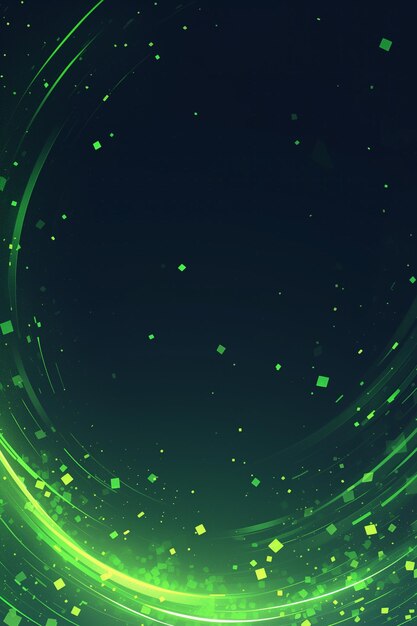 abstract green light curve design for template background