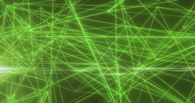 Abstract green lines glowing high tech digital energy abstract background