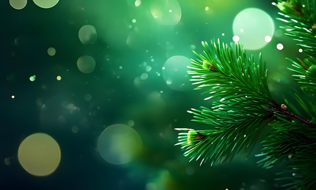 Abstract green nature bokeh background