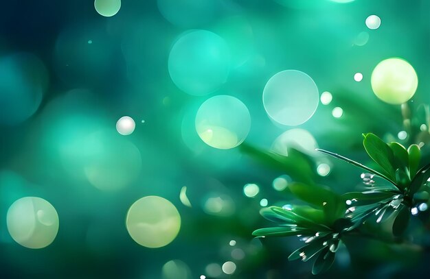 Abstract green nature bokeh background