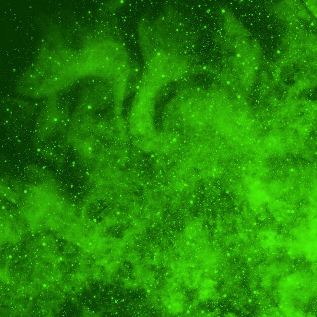 Abstract Green Nebula Background