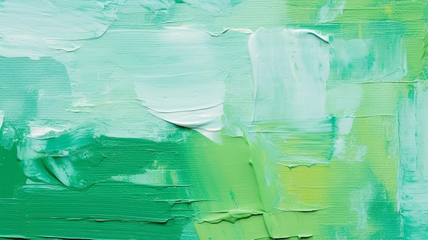 abstract green oil painting on canvas