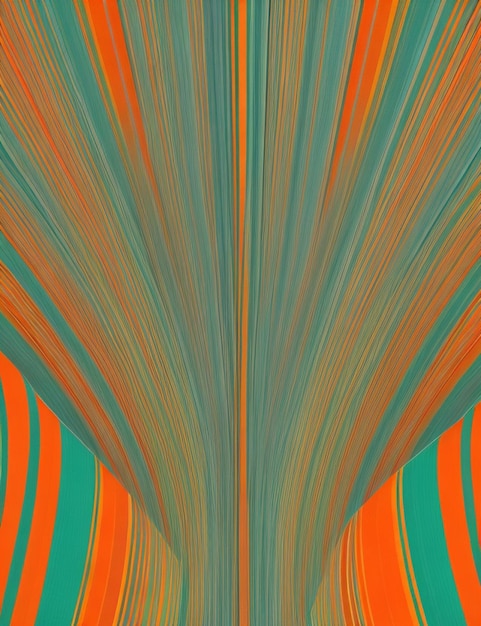 Photo abstract green and orange stripes background