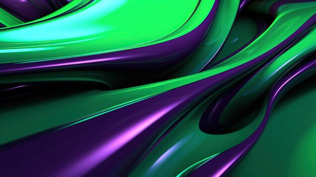 Abstract green and purple futuristic banner a professional generative ai