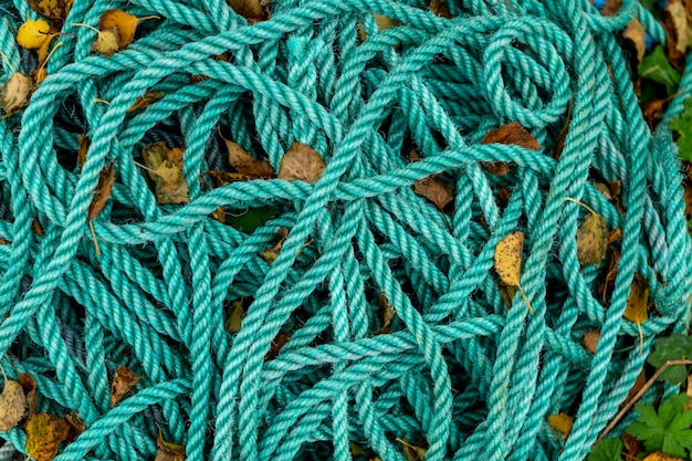 抽象的な緑のロープの背景