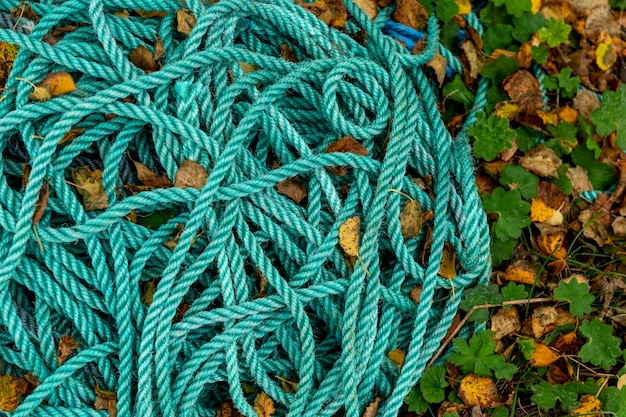 抽象的な緑のロープの背景
