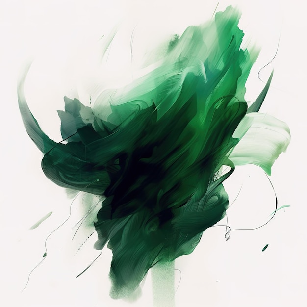 抽象的な緑色の色彩 インクのスプラッシュ 背景