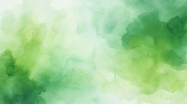 Абстрактный зеленый акварельный фон Ручная иллюстрация для вашего дизайна Генеративный ИИ