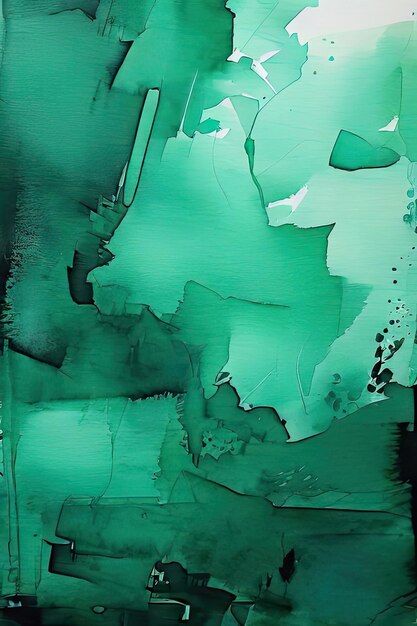 Abstract green watercolor background Handpainted background SELF MADE