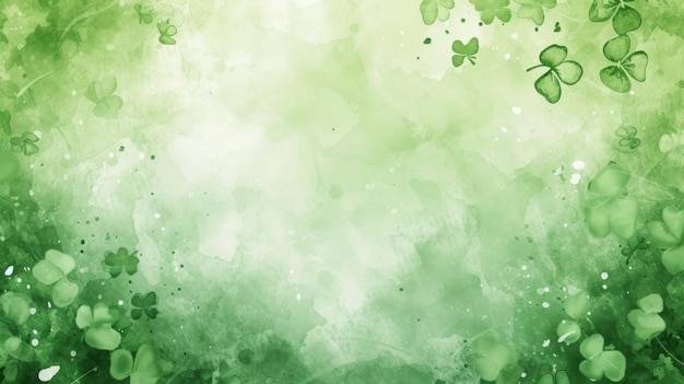 写真 抽象的な緑の水彩の背景 セントパトリックの日抽象的な背景