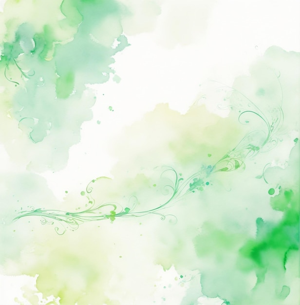 Abstract green_watercolor_background