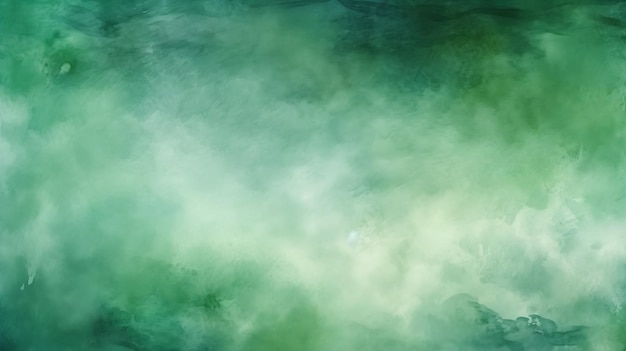 Abstract green watercolor hand painted background Generative AI