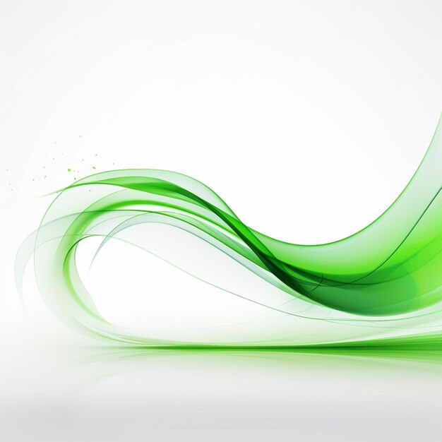 Фото Абстрактный зеленый волновой фон динамические формы