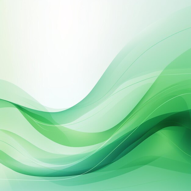 Abstract green wave background with Dynamic shapes