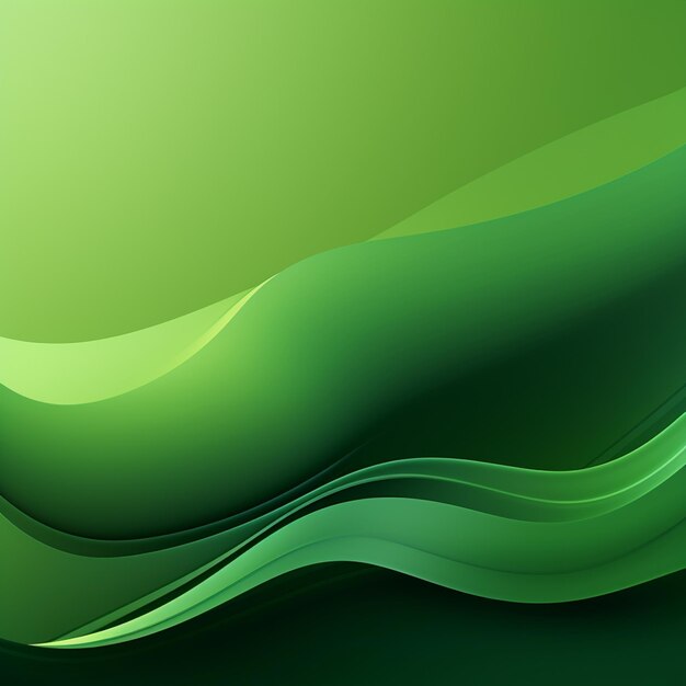 Abstract green wave background with Dynamic shapes