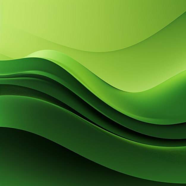 Photo abstract green wave background with dynamic shapes