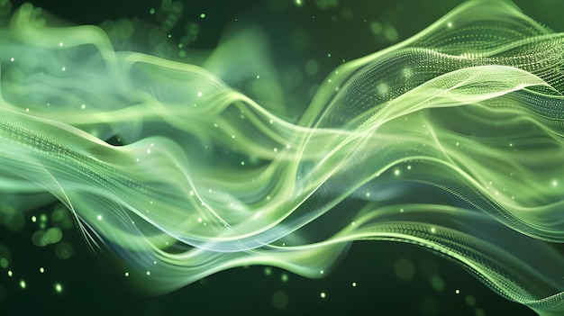 abstract green wave background