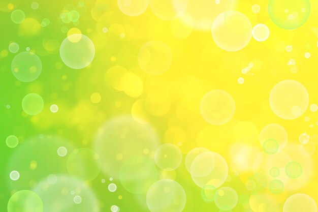 Abstract green and yellow background with bokeh effect