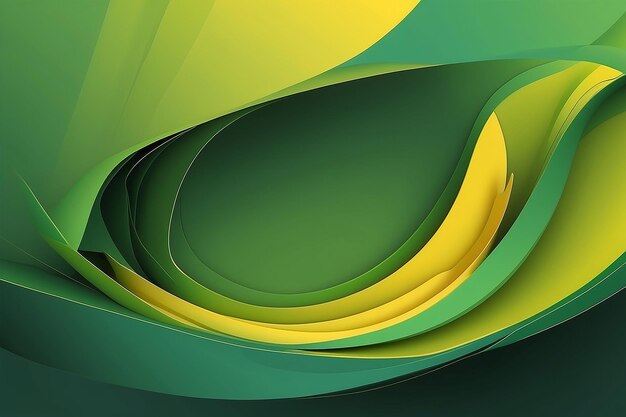 Abstract green and yellow color background Dynamic shapes composition Eps10 vecto