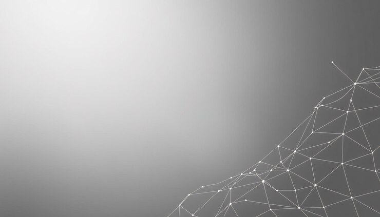 Abstract grey background with a connected web of white lines