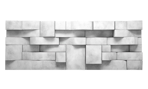 Abstract grey wall isolated on white background