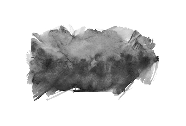 Abstract grey watercolor background texture isolated on a white