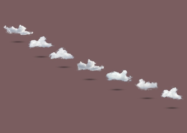 An abstract group of clouds on pastel background