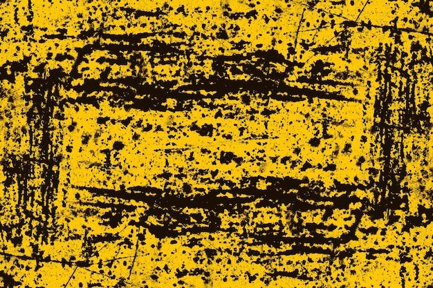 Abstract grunge textured yellow color metal sheet